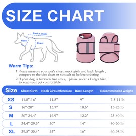 MIGOHI Dog Anxiety Vest,Soft Dog Anxiety Relief Coat,Anxiety Jacket for Dogs,Adjustable Dog Calming Vest for Large Dogs,Calming Vest Wrap for Thunderstorm,Fireworks,Travel and Separation,L,Pink