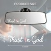 Zephyraxis 3PCS Trust in God Rearview Mirror Sticker, God is