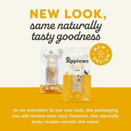 Applaws Natural Cat Treats, 12 Count, Grain Free Cat Treats, Single Ingredient Treats for Cats, Whole Chicken Filet with Rosemary, 12 x 1.06oz