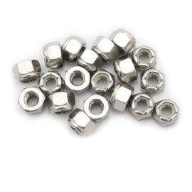 SCXCLY 50pcs Nylon Insert Hex Lock Nuts, 1/4-20 Inch Lock Nuts, 304 Stainless Steel (Silver)