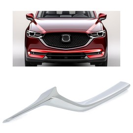 KUAFU Right Grille Molding Compatible with 2017-2021 Mazda CX-5 CX5 Replacement for KB8A507J1B MA1215107 Front Bumper Lower Grill Molding Plastic(ABS) Chrome Silvery Passenger Side