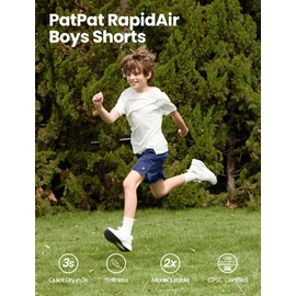 PATPAT Boys Shorts with Pockets, Quick-Dry Breathable Shorts for Running Soccer Basketball, Sports Team Uniform for Kids Teen, Motion Navy, US14/XL