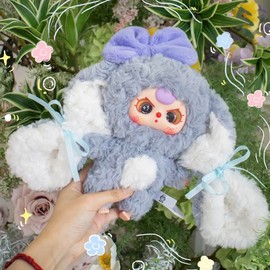 Baby Three Bunny Returns Plush Blind Box Keychain – Mystery Rabbit Doll Bag Charm, Cute Collectible Gift for Kids & Fans:_Single Box (1 pcs)