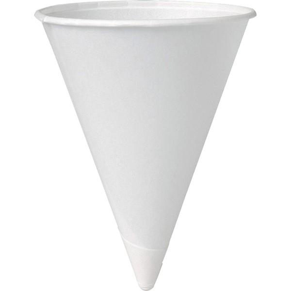 Solo 4 oz White Paper Cone Cups (Case of 5000)