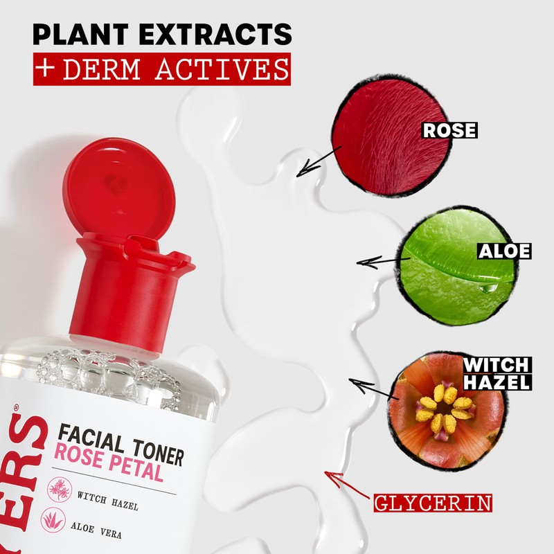 THAYERS Alcohol-Free Rose Petal Witch Hazel Facial Toner for Glowing