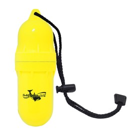 Saekodive Cylinder Dry Box with Lanyard - Waterproof Container, Watertight Key Pouch Holder - For Snorkeling, Boat, Kayak and Water Activities (Yellow, Large)