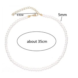 IERCZA Pearl necklace, women's pearl choker necklace, hand-picked pearls, dainty small necklace, Mother's Day gift for women, mother