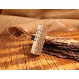 WDMART- H59 Brass Mechanical Trench Lighter • Retro Soft Flame Oil Lighter • Cool Open Flame Kerosene Lighters one Click lid Opening • Model：Flame Spirit (XY)