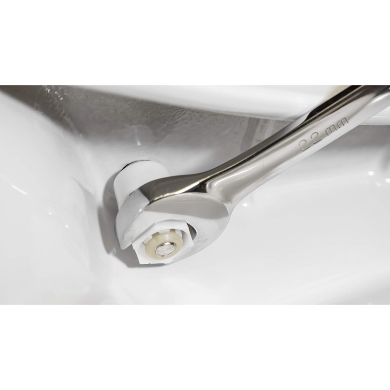 Centoco Toilet Seat Round, Lock In Place, Fast-N-Lock Mounting, Open
