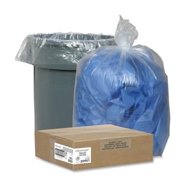 Nature Saver Recycled Can Liners Trash Bag, Large, Clear, 100 per Carton