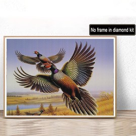Kaliosy 5D Diamond Art Painting Pheasant by Number Kits, Paint with Diamonds Art Animals DIY Full Drill, Crystal Craft Cross Stitch Embroidery Decoration 30x40CM?12x16inch?