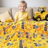 Excavator Blanket Construction Gifts for Kids Glow in The Dark