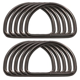 BIKICOCO Metal D-Rings Buckle, 2 Inch Non-Welded for Webbing Sewing DIY - Gunmetal - Pack of 10