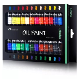 Ohuhu Set Pintura Óleo Ohuhu, 24 Colores De 12ml A Oil Aceite