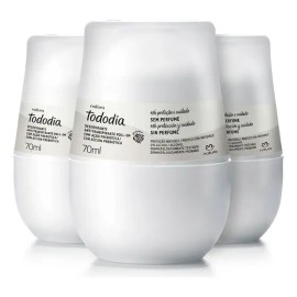 Kit 3 Desodorantes Natura Roll On Sin Aroma