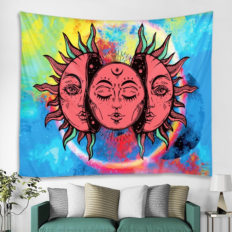 Sun Goddess Pattern Tapestry Wall Hanging for Bedroom Living Room
