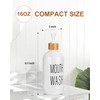 Pump Mouthwash Dispenser, Glass Mouthwash Container for Bathroom Countertop, Mouth