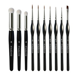 Findartle Miniature Paint Brushes Dry Brush,7 Fine Detail Paintbrush and 3 Dry Paint Brushes, Drybrush Model Paint Brush For Citadel,Game Work,Model Painting,Warhammer,Paint by Number, Figurine