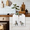 XNXLDYLH Funny Dinosaur Bath Kitchen Towels and Dishcloths Sets of