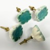 Jones Interiors Blue Glaze Set of 4 Drawer Knobs. Knobs