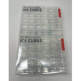 Kikkerland Reusable Square Clear Ice Cubes - Set of 60