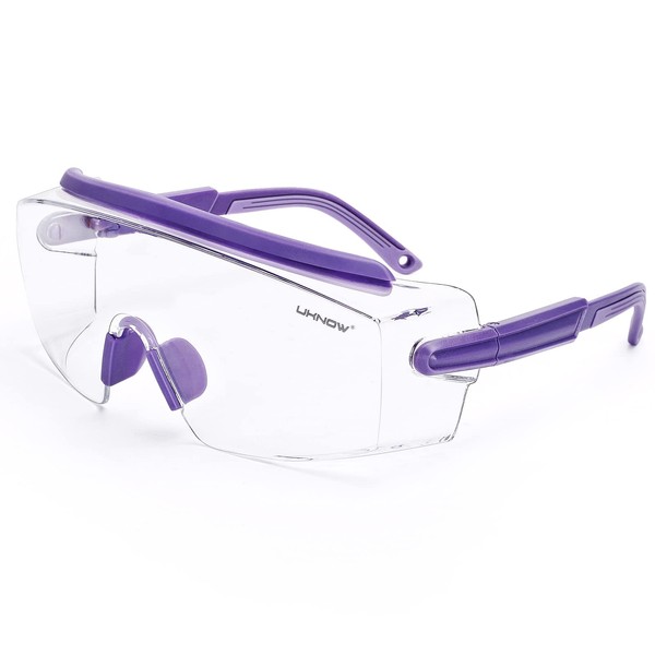 UKNOW Safety Goggles Over Glasses, Anti Fog Safety Glasse with