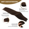 Sew in Hair Extensions Real Human Hair, 110g 18 inch
