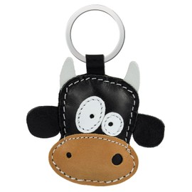 Simaru Animal strong key ring made of high-quality genuine leather, made in the EU, perfect for Christmas, birthday, anniversary, find your favourite animal, cow