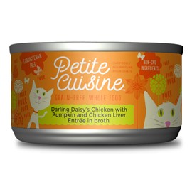 PETITE CUISINE Darling Daisy's Wet Cat Food, Chicken with Pumpkin and Chicken Liver, 2.8 oz. Cans (24 Count)