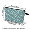 YULUENZE Blue-green Little Flower Makeup Bag Cute Small Organizer Bag