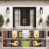 LOQRON Double Front Door Handle Set with Dummy and Deadbolt,