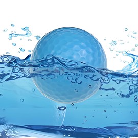 6pcs Colourful Practice Floating Golf Balls, Water Float Floater Ball, Pond or Lake Range Golf Ball, About 10% of It Sits Above Water (Pale Blue)