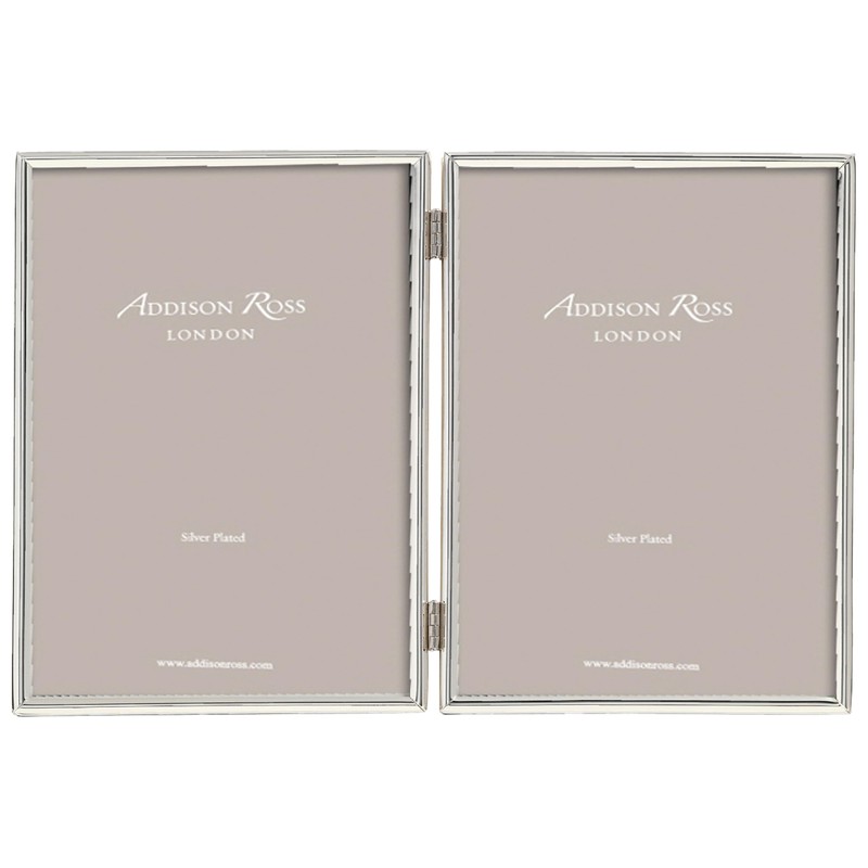 Addison Ross, Essentials Photo Frame, Silver Plate Double, 4 x