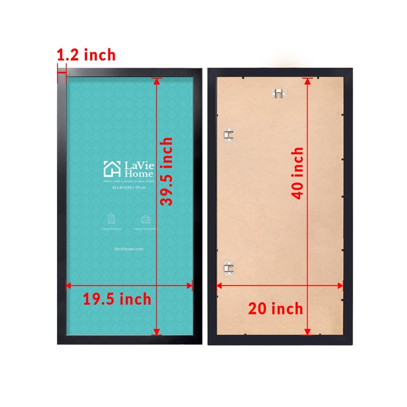 LaVie Home 20x40 Poster Frame Black, Display Pictures 20 x