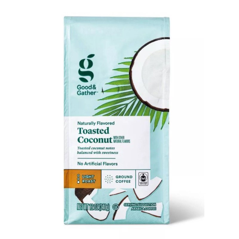 GOOD & GATHER 2 Pack TOASTED COCONUT Natural Flavors GROUND