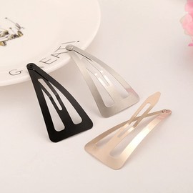 20 Pcs Triangle Shaped Metal Snap Hair Clips No Slip Barrettes Hair Accessories for Girls and Women (Silver)