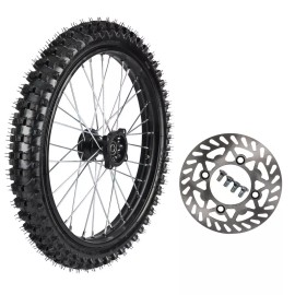 Unbranded 70/100-19 90/100-16 Wheel Rim Tire Disc Rotor for 125cc Pit Dirt Bike Apollo SSR - 70/100-19 Wheel + Disc Rotor