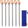 TiTo Titanium Outdoors Tent Pegs Or Tent Stakes 6pcs- Ultralight