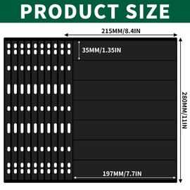 10 Sheets 20 Pages Postage Stamp Album Pages, 7 Pockets 7.7x 1.35in Stamp Collection Inserts, 9 Hole Standard Stamp Collecting Album Sleeves for Stamp Collection Binder IS010710
