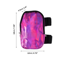 Thigh Harness Leg Bag, PU Waterproof Drop Leg Pouch Iridescent Thigh Bag for Outdoor Hiking Cycling Jogging Traveling