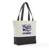 CafePress ER Nurse Wb Navytan Canvas Tote Top Zipper Closure