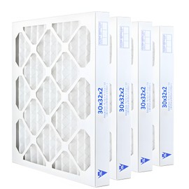 30x32x2 Air Filter by AirX Filters DUST Furnace Filter AC Air Filter - MERV 8, 4-Pack