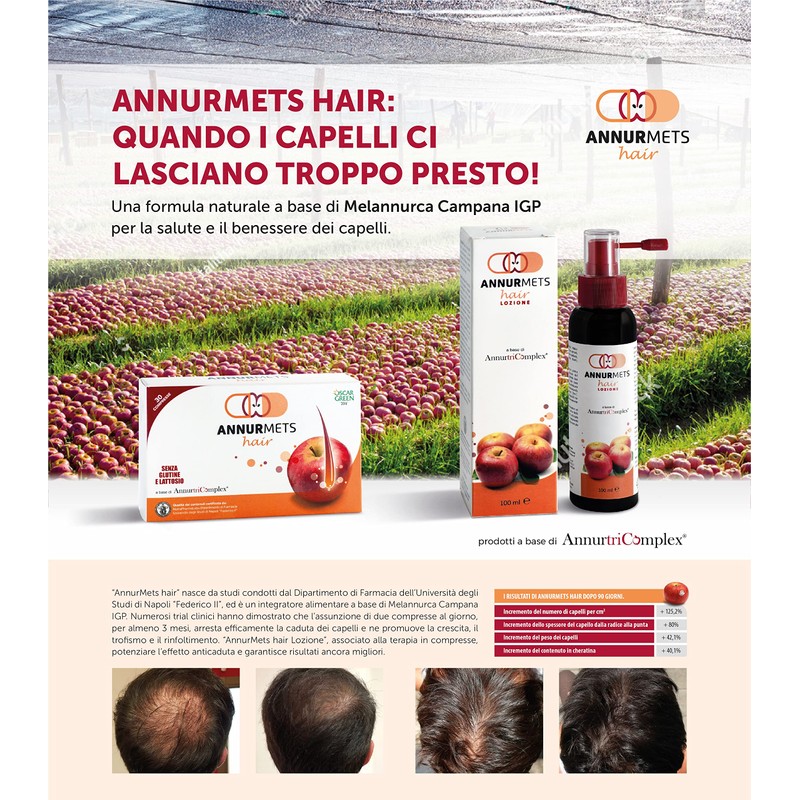 NGN HEALTHCARE-NEW GEN.NUT.Srl Annurmets Hair Tablets, No Color, 60 Pieces