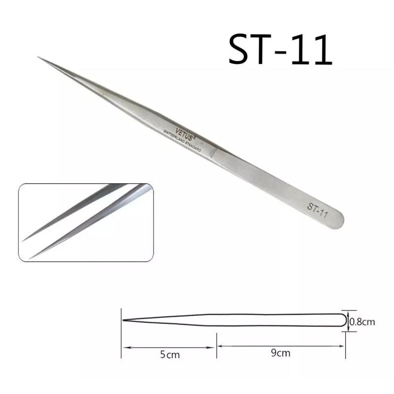 Vetus Pinzas Precision Pestañas Acero Vetus Esd-11 Y Esd-15