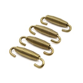 sourcing map 4 x 55 mm exhaust spring hooks, stainless steel silencer, motorcycle exhaust expansion springs hooks for silencer springs, gold