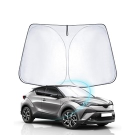 WEIPIN WEIPIN Sonnenschutz Frontscheibe kompatibel mit Toyot-a CHR/Hybrid 2016-2024 2025, Windschutzscheibe Sonnenschirm Sonnenblende fr CH-R mit UV Schutz, Abkhlung, Innenraum Schtz