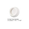 sourcing map Rubber Sink Plug, White Drain Stopper Fit 1-1/4"