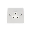 Round Pin Plug Socket 5 Amp - Polished Chrome -