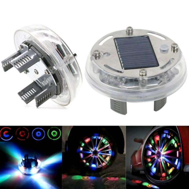 Solar Energy Auto Flash LED Car Wheel Hub Tire Tyre