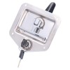 Trailer Door Latch T Handle with 2‑Key Stainless Steel Chrome